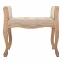 Banqueta Alexandra House Living Crema Madera de caucho 48 x 60 x 71 cm