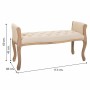 Banqueta Alexandra House Living Crema Madera de caucho 48 x 60 x 113 cm