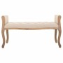 Banqueta Alexandra House Living Crema Madera de caucho 48 x 60 x 113 cm