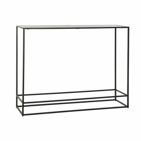 Console DKD Home Decor Noir Doré Aluminium (110 x 25 x 84 cm)