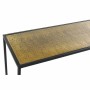 Console DKD Home Decor Noir Doré Aluminium (110 x 25 x 84 cm)