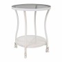 Mesa de Centro Alexandra House Living Blanco Vidrio Hierro 50 x 60 x 50 cm