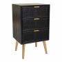 Mesita de Noche Alexandra House Living Negro Dorado