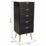 Caisson à Tiroirs Alexandra House Living Noir Doré Bois MDF