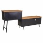 Buffet Alexandra House Living Marron Noir Gris Fer Rotin Bois d'épicéa 42 x 90 x 202 cm