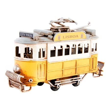 Véhicule DKD Home Decor Lisboa Décoratif Jaune Métal (13 x 5 x 8 cm)