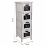 Caisson à Tiroirs Alexandra House Living Blanc Bois de paulownia 32 x 81 x 26 cm