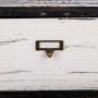 Cajonera Alexandra House Living Blanco Negro Madera de Paulonia 29 x 58 x 40 cm