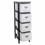 Cajonera Alexandra House Living Blanco Negro Madera de Paulonia 32 x 81 x 26 cm