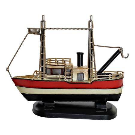 Véhicule DKD Home Decor Décoratif Barco Métal (2 pcs) (14.5 x 5.5 x 12 cm)