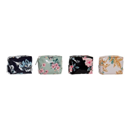 Trousse de toilette DKD Home Decor Fleurs PVC (4 pcs) (15 x 6 x 12 cm)