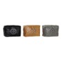 Trousse de toilette DKD Home Decor Noir Gris Papier Vintage Camel (3 pcs) (20 x 8 x 14 cm)