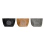 Trousse de toilette DKD Home Decor Noir Gris Papier Vintage Camel (3 pcs) (30 x 1 x 20 cm)