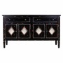 Buffet Alexandra House Living Noir Métal verre Bois d'épicéa 38 x 80 x 140 cm