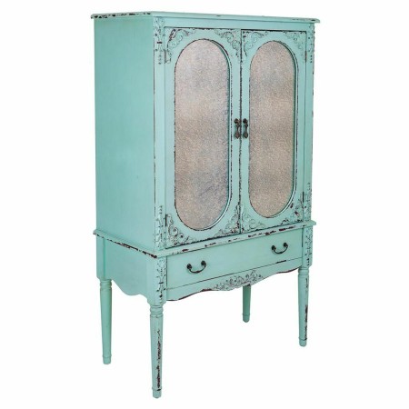 Armoire Alexandra House Living Bleu verre Bois d'épicéa Bois MDF 42 x 140 x 80 cm