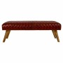 Banquette Alexandra House Living Cuir Bois de manguier 53 x 38 x 115 cm