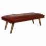 Banquette Alexandra House Living Rouge Cuir Bois de manguier 53 x 38 x 115 cm