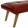 Banquette Alexandra House Living Rouge Cuir Bois de manguier 53 x 38 x 115 cm