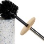 Brosse de salle de wc DKD Home Decor Blanc Résine MDF (9.3 x 9.3 x 36 cm)