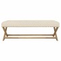 Banqueta Alexandra House Living Crema Goma Madera 46 x 45 x 130 cm