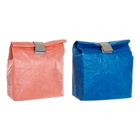 Sac à goûter DKD Home Decor Bleu Orange (20 x 10 x 28 cm)