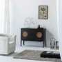 Aparador Alexandra House Living Negro Ratán Madera de abeto 40 x 78 x 106 cm