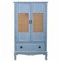 Armoire Alexandra House Living Bleu Rotin Bois d'épicéa Bois MDF 42 x 138 x 80 cm