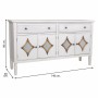 Buffet Alexandra House Living Blanc Métal verre Bois d'épicéa 38 x 80 x 140 cm