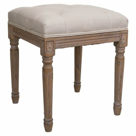 Banqueta Alexandra House Living Beige Goma Madera 41 x 48 x 41 cm