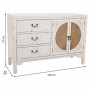 Aparador Alexandra House Living Blanco Ratán Madera de abeto 36 x 73 x 106 cm