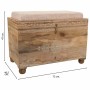 Banquette Alexandra House Living Blanc Naturel Bois de manguier Bois MDF 40 x 47 x 72 cm