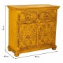 Buffet Alexandra House Living Jaune Fer Bois de manguier 40 x 90 x 90 cm