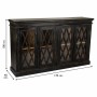 Buffet Alexandra House Living Noir verre Bois de manguier 40 x 100 x 170 cm