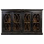 Buffet Alexandra House Living Noir verre Bois de manguier 40 x 100 x 170 cm