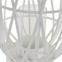 Bougeoir DKD Home Decor Blanc Bois Bambou (30 x 30 x 58 cm)