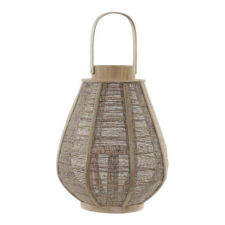 Bougeoir DKD Home Decor Lin Bambou (28 x 28 x 51 cm)