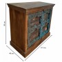 Buffet Alexandra House Living Bleu Bois de manguier 49 x 90 x 117 cm