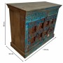 Buffet Alexandra House Living Bleu Bois de manguier 43 x 86 x 119 cm