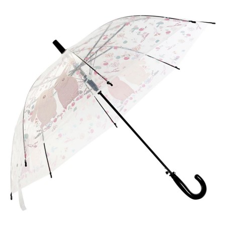 Parapluie DKD Home Decor Rose Transparent Acier inoxydable PoE