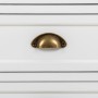 Mesita de Noche Alexandra House Living Blanco Marrón 35 x 60 x 45 cm