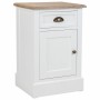 Table de Nuit Alexandra House Living Blanc Marron 35 x 63 x 41 cm