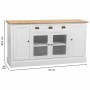 Buffet Alexandra House Living Blanc Marron Alliage de Zinc Bois MDF 40 x 80 x 150 cm