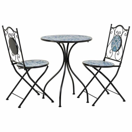 Conjunto de Mesa con 2 Sillas Alexandra House Living Negro 60 x 75 x 60 cm