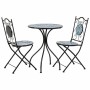 Conjunto de Mesa con 2 Sillas Alexandra House Living Negro 60 x 75 x 60 cm