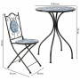 Conjunto de Mesa con 2 Sillas Alexandra House Living Negro 60 x 75 x 60 cm