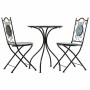 Conjunto de Mesa con 2 Sillas Alexandra House Living Negro 60 x 75 x 60 cm
