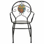 Chaise de jardin Alexandra House Living Noir Fer Carrelage 54 x 88 x 58 cm