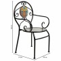 Chaise de jardin Alexandra House Living Noir Fer Carrelage 54 x 88 x 58 cm