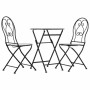Ensemble Table + 2 Chaises Alexandra House Living Noir 60 x 75 x 60 cm