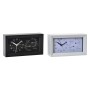 Horloge de table DKD Home Decor Réveil Blanc Noir Plastique (2 pcs) (20 x 5.5 x 11 cm)